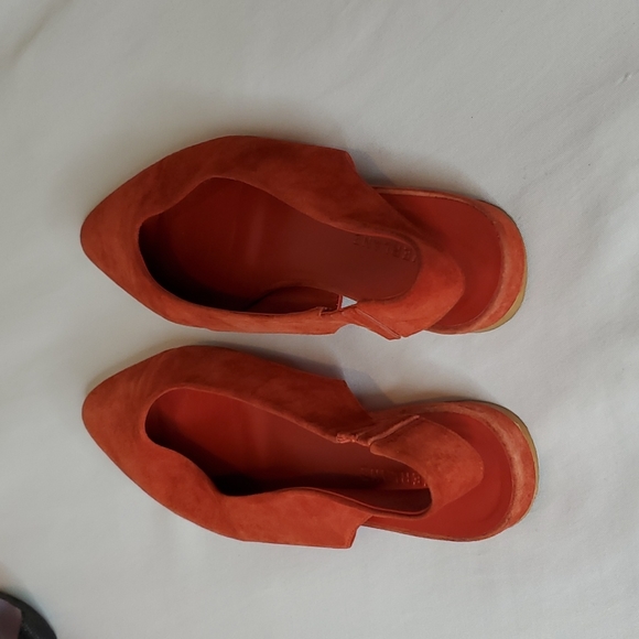 Everlane V Slingback Red Rust Suede Size 9 - Picture 9 of 11